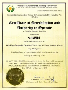 98Win jo40 - Link Vào Nhà Cái Cá Cược 98WIN.COM - Tặng Code 98K 11 giay phep cua nha cai 98win